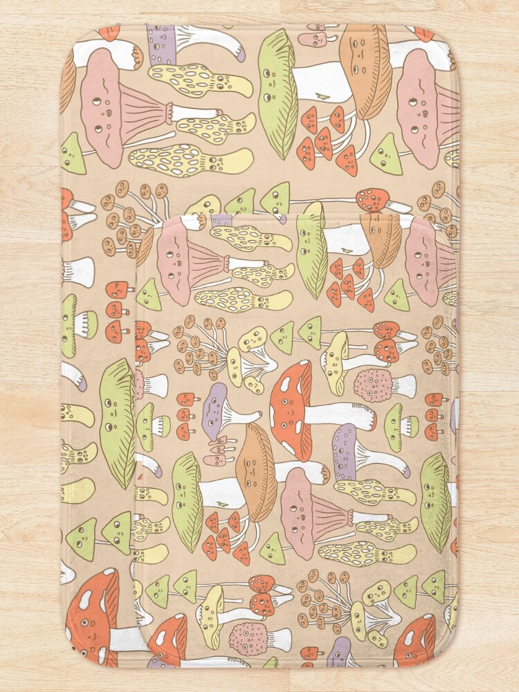 Alternate view of Cute Mushrooms Bath Mat