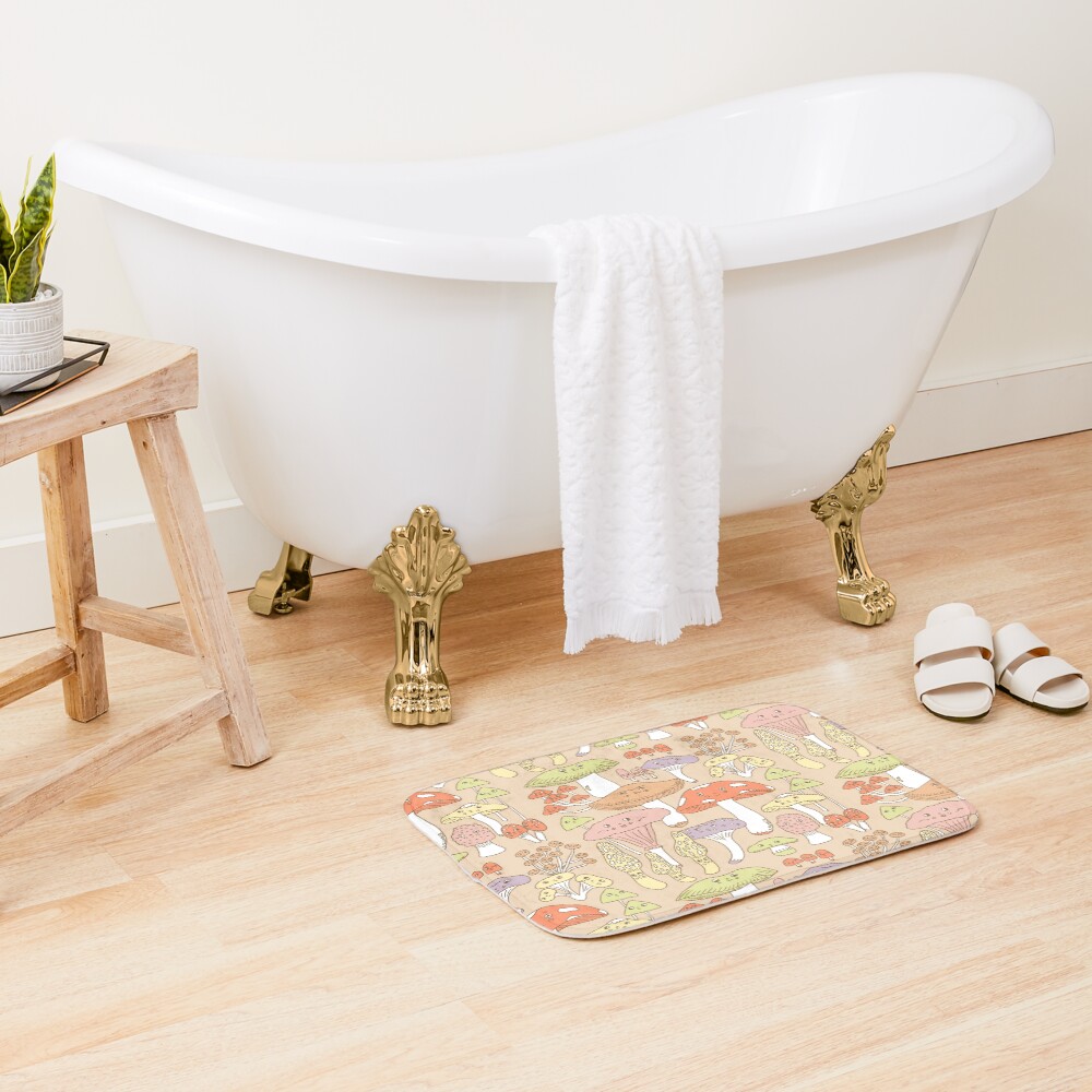 Cute Mushrooms Bath Mat