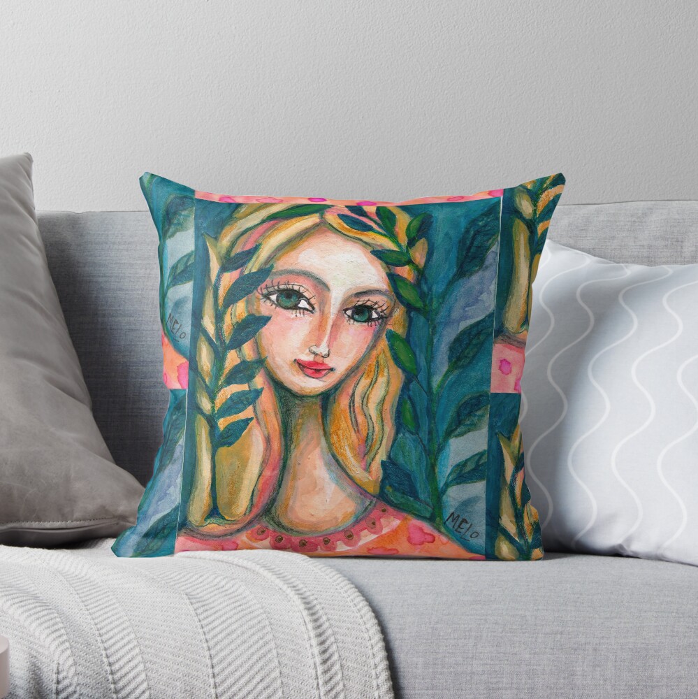 Nature Girl Throw Pillow