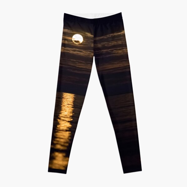 Hunter's Moon, Full Moon, October, Halloween Moon Leggings