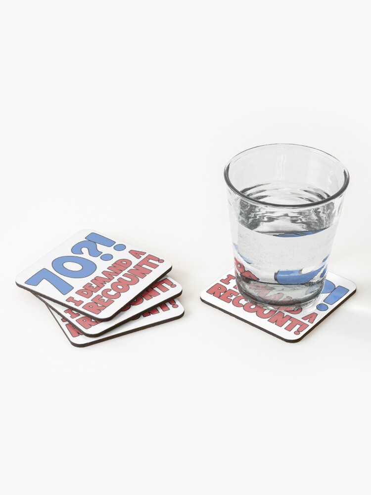 "Funny 70th Birthday Gag Gift" Coasters (Set of 4) by thepixelgarden