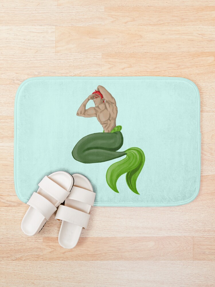 Thumbnail 1 of 6, Bath Mat, merman designed and sold by RAnMoi.