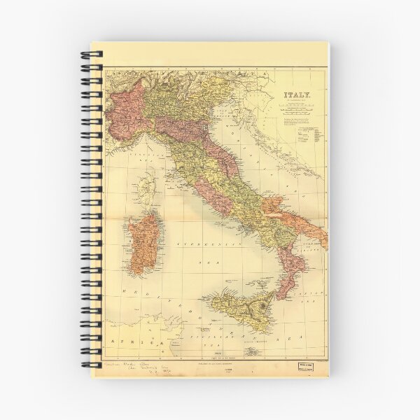 Item preview, Map of Italy (1890) designed and sold by allhistory.