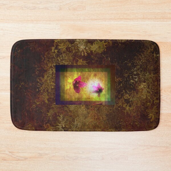 Item preview, marriage of Titania; Salmon berry floral duet on brown  designed and sold by Dawna Morton.