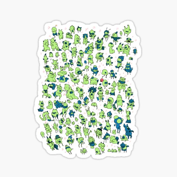 Alien Dance Party Sticker