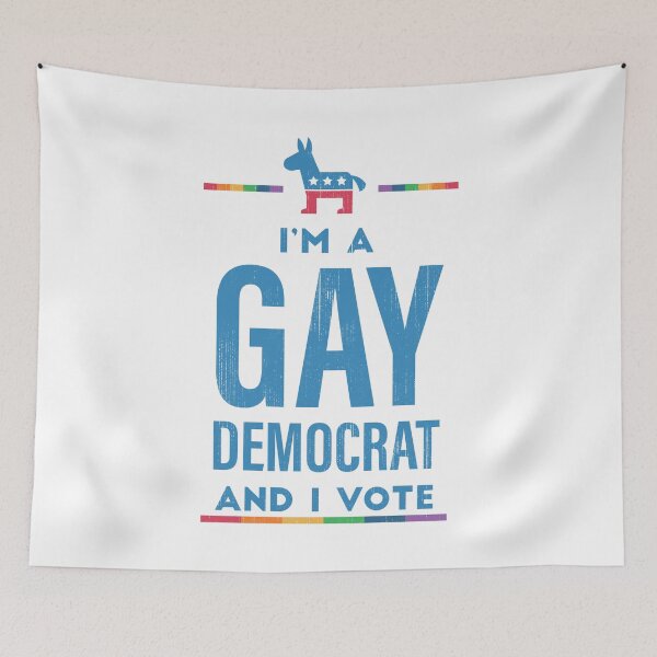 Item preview, 2020 Proud Gay Democrat: I'm a GAY DEMOCRAT and I VOTE! Political designed and sold by StudioUnrefined.