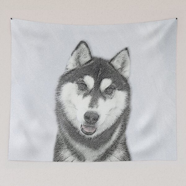 Item preview, Siberian Husky (Black and White) designed and sold by alpendesigns.