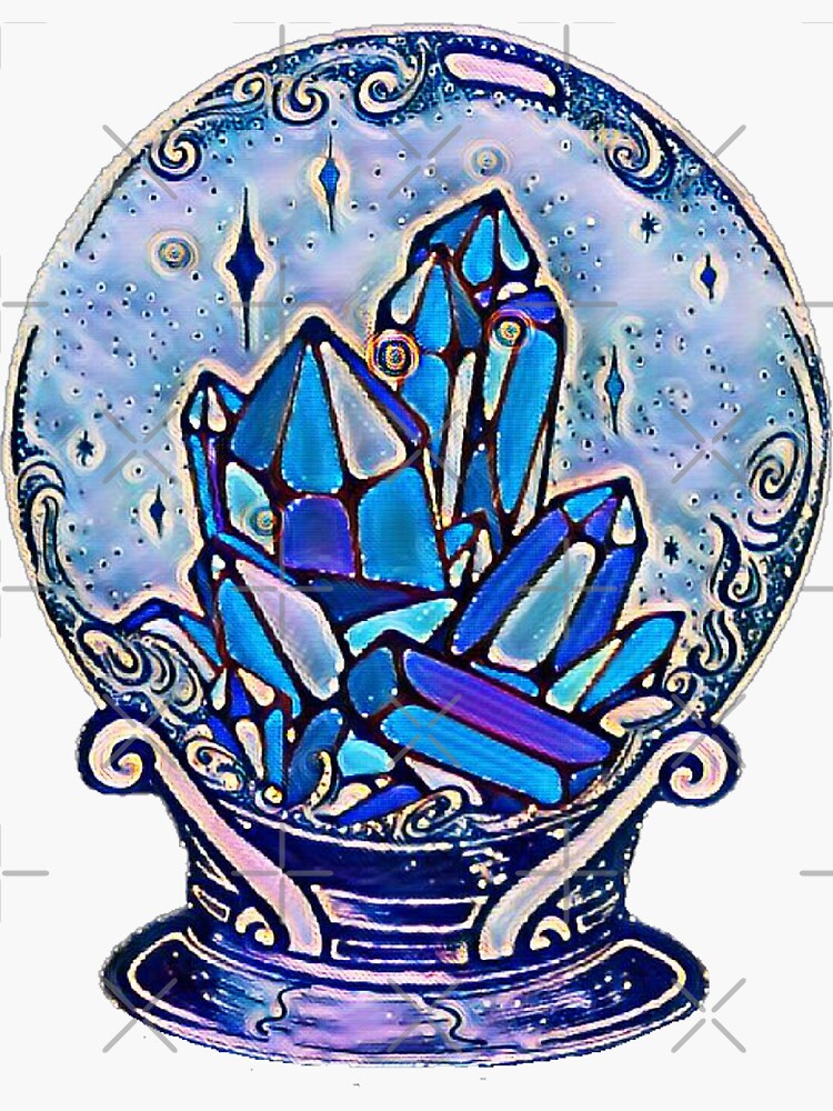 "Fortune Teller Crystal Ball" Sticker by WiccaFairy Redbubble
