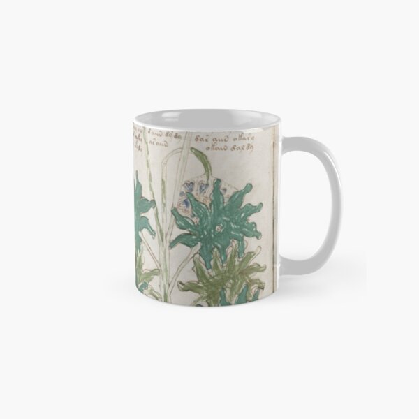 Voynich Manuscript. Illustrated codex hand-written in an unknown writing system Classic Mug