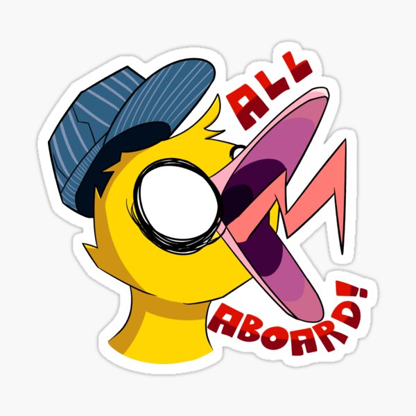 All aboard!!! Sticker