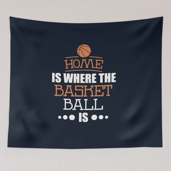 Item preview, "Home Is Where The Basketball Is." Funny Graphic T-Shirts, Mugs, and More designed and sold by TheShirtBay.