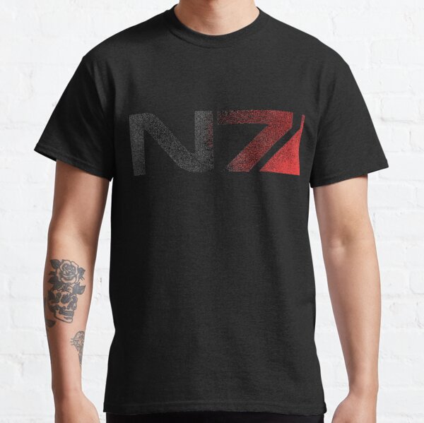 Logo Mass Effect N7 Distressed T-shirt classique