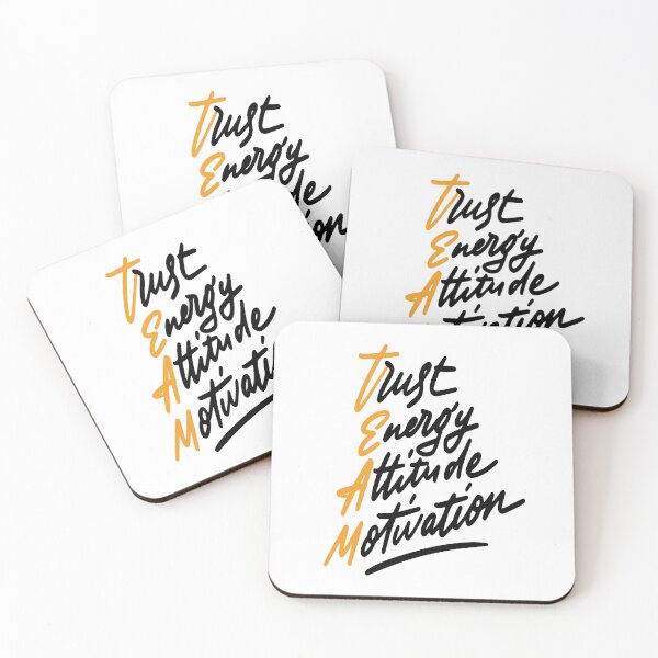 Item preview, Team Trust Energy Attitude Motivation Inspirational Quotes designed and sold by ProjectX23.