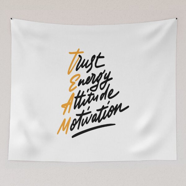 Item preview, Team Trust Energy Attitude Motivation Inspirational Quotes designed and sold by ProjectX23.