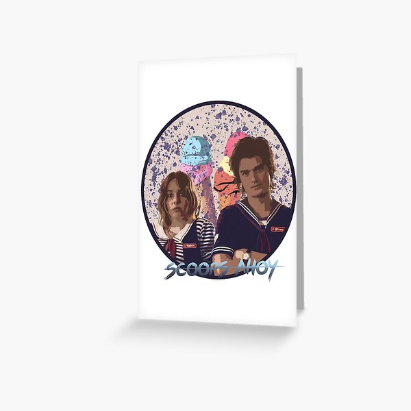 "Stranger Things Steve and Robin Scoops Ahoy" Greeting Card by