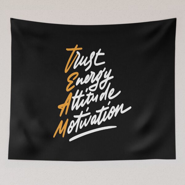 Item preview, Team Trust Energy Attitude Motivation Inspirational Quotes designed and sold by ProjectX23.