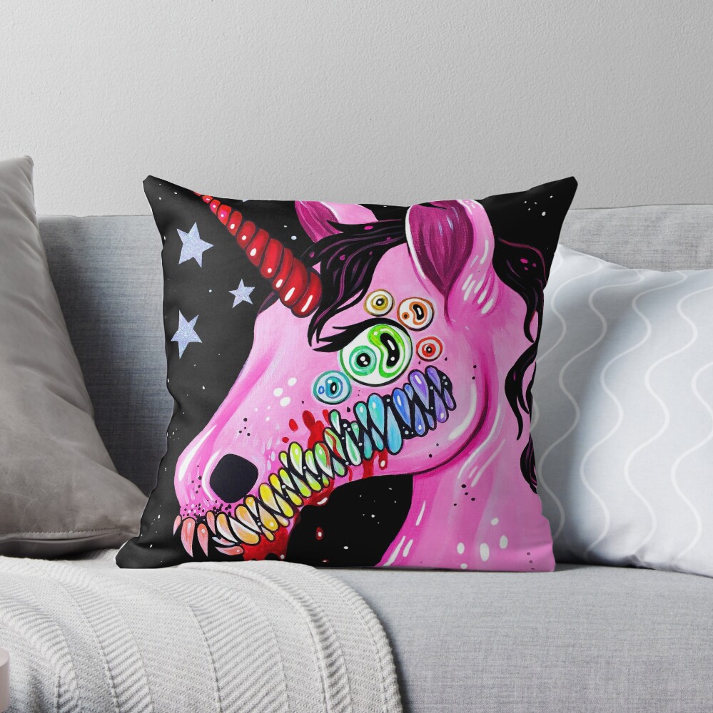 unicorn throw pillow