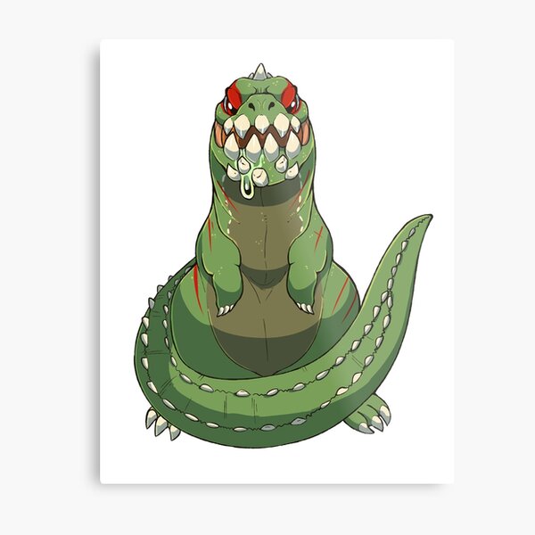 Monster Hunter Chibi Jho Deviljho Metal Print By Linkitty Redbubble