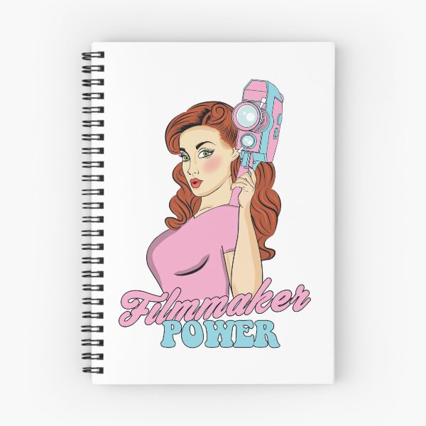 Item preview, Retro Filmmaker Girl Cartoon Art designed and sold by MrEddie10.