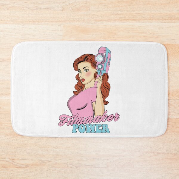 Item preview, Retro Filmmaker Girl Cartoon Art designed and sold by MrEddie10.