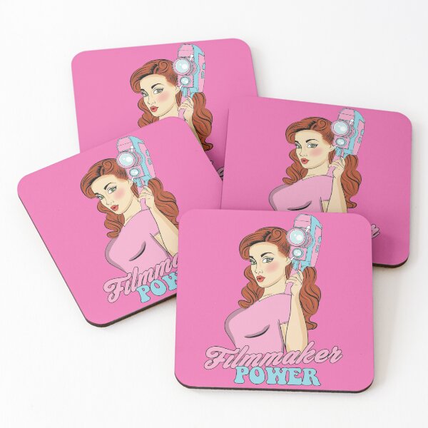Item preview, Retro Filmmaker Girl Cartoon Art designed and sold by MrEddie10.
