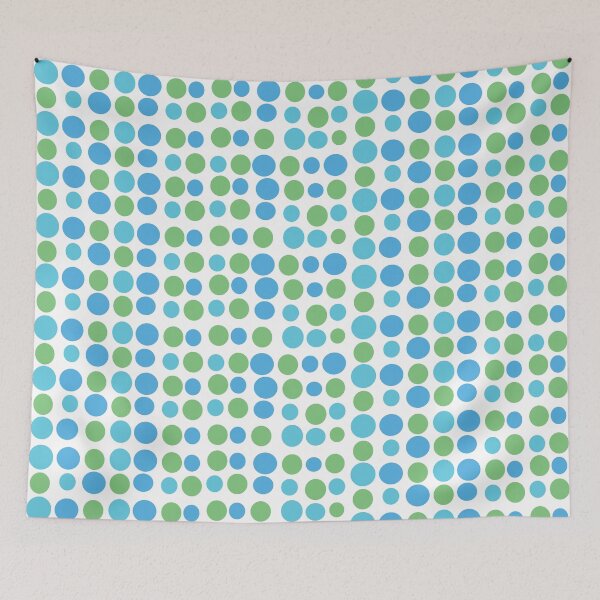 Item preview, Blue Green Circles Modern Decorative Abstract Mosaic Pattern designed and sold by SubtleSplit.