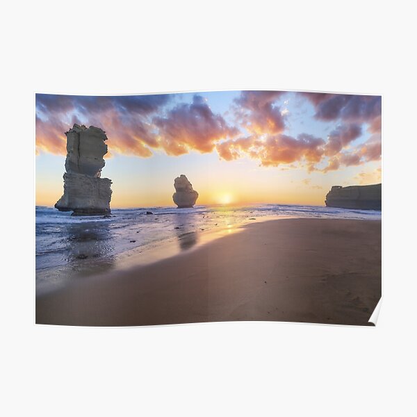 12 Apostles with Marshmallow Skies Poster