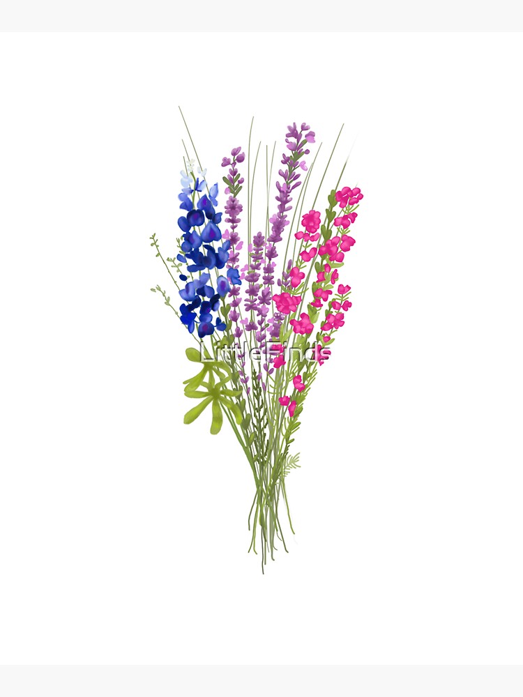 subtle bi pride flowers by LittleFinds