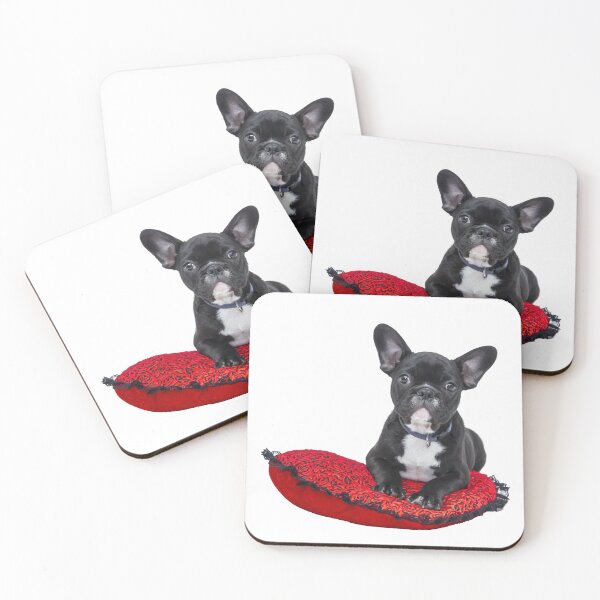 Item preview, Bulldog on a red pillow designed and sold by Kam-designs.