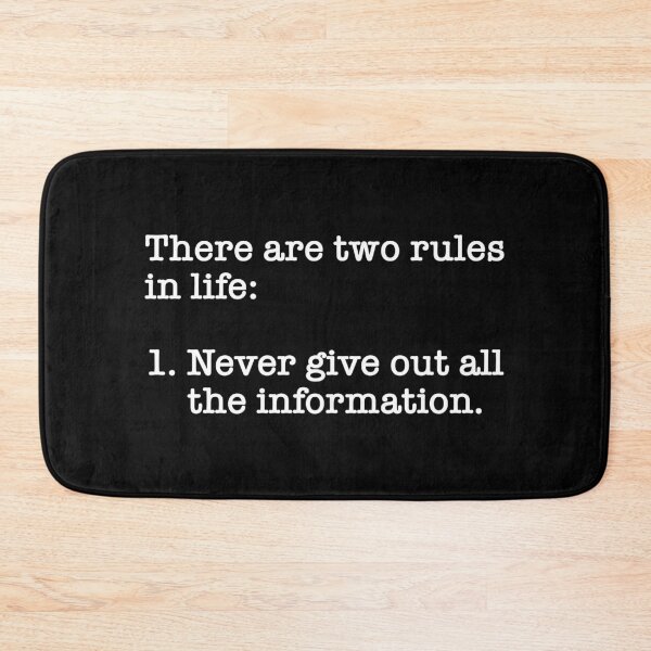 Item preview, There Are Two Rules In Life designed and sold by Cat Lady Designs.