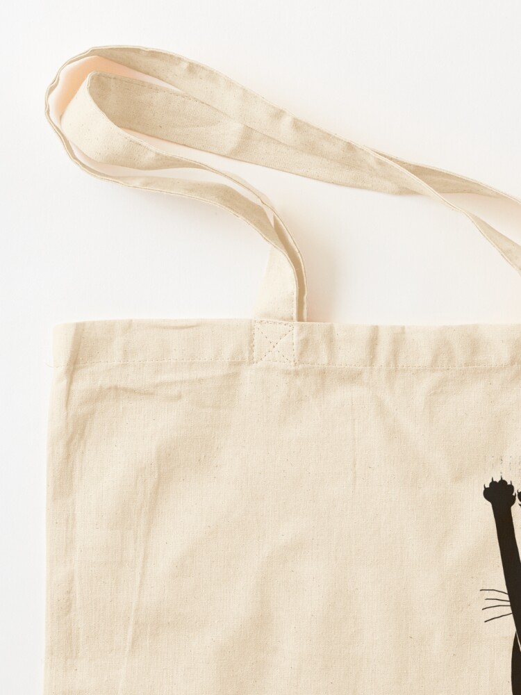 Alternate view of Black Cat Holding On Tote Bag