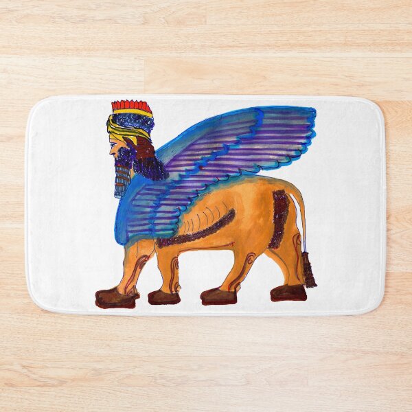 Item preview,  Lamassu Assyrian Art  | bull king | historical painting |Mesopotamian influence| Mesopotamia | Assyrian art | mythology  designed and sold by KARTICK DUTTA.
