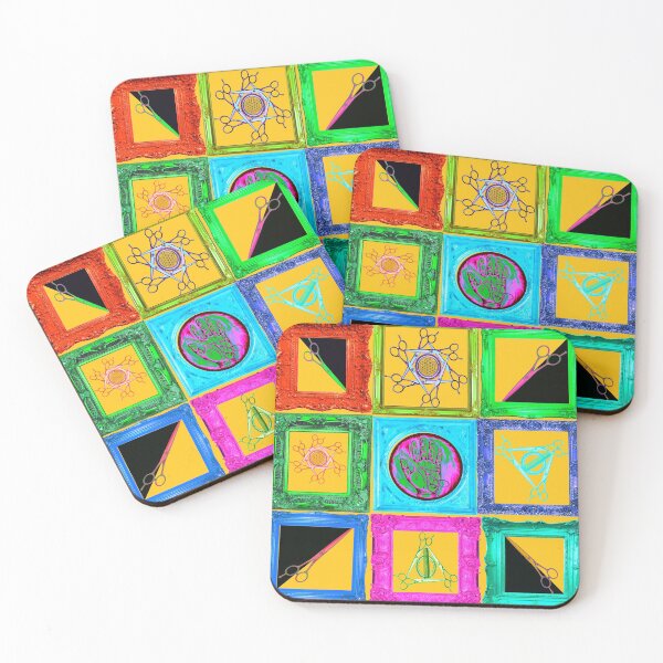 Item preview, Hair Pop Art Quilt in Super Neon  designed and sold by SaltCitySage.