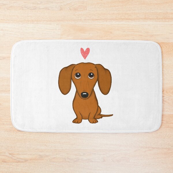 Item preview, Cute Cartoon Dachshund with Heart designed and sold by Jenn Inashvili.