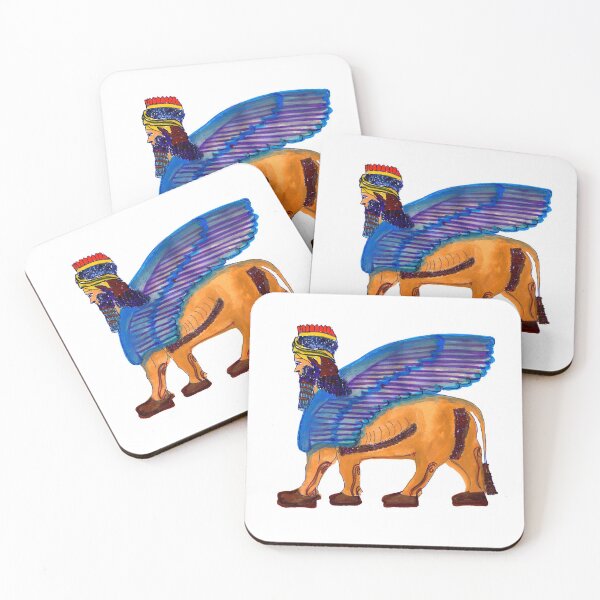 Item preview,  Lamassu Assyrian Art  | bull king | historical painting |Mesopotamian influence| Mesopotamia | Assyrian art | mythology  designed and sold by KARTICK DUTTA.