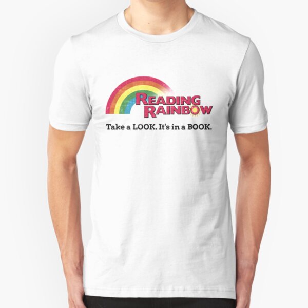 Reading Rainbow - Take A Look It's In A Book Slim Fit T-Shirt