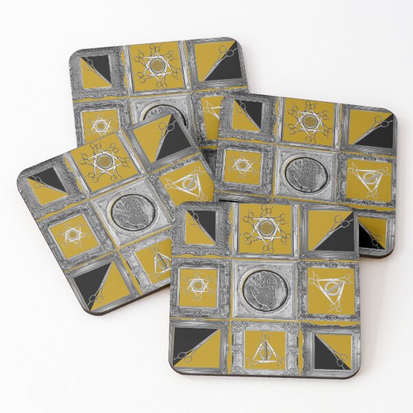Item preview, Hair Pop Art quilt Greyscale on harvest gold  designed and sold by SaltCitySage.