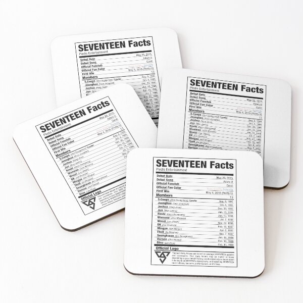 Item preview, SEVENTEEN Kpop Nutritional Facts designed and sold by skeletonvenus.