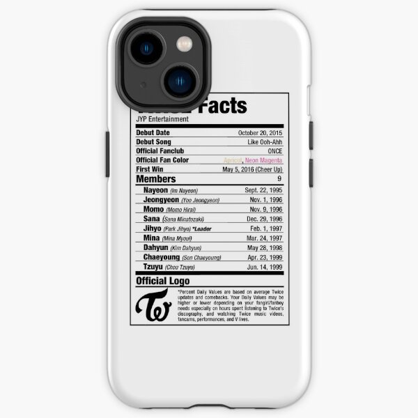 TWICE Kpop Nutritional Facts iPhone Tough Case