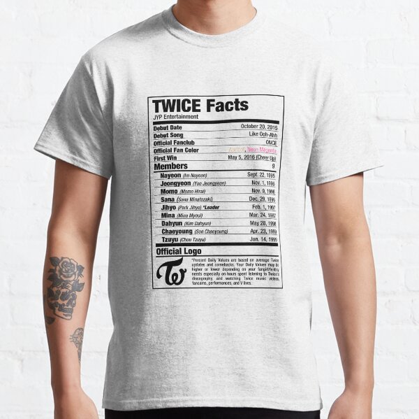 TWICE Kpop Nutritional Facts Classic T-Shirt
