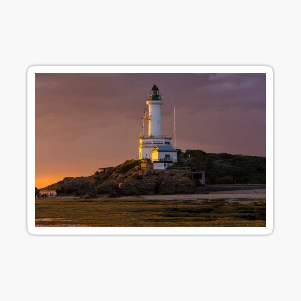 Lighthouse sunset Point Lonsdale Sticker