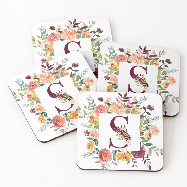 Item preview, Floral Monogram - S designed and sold by Amanda-Lakey.