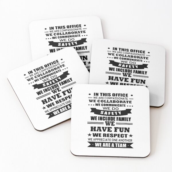 Item preview, In This Office We Are Compassionate We Collaborate We Communicate We Do Safety We Include Family We Have Fun We Respect We Appreciate One Another We Are A Team designed and sold by ProjectX23.