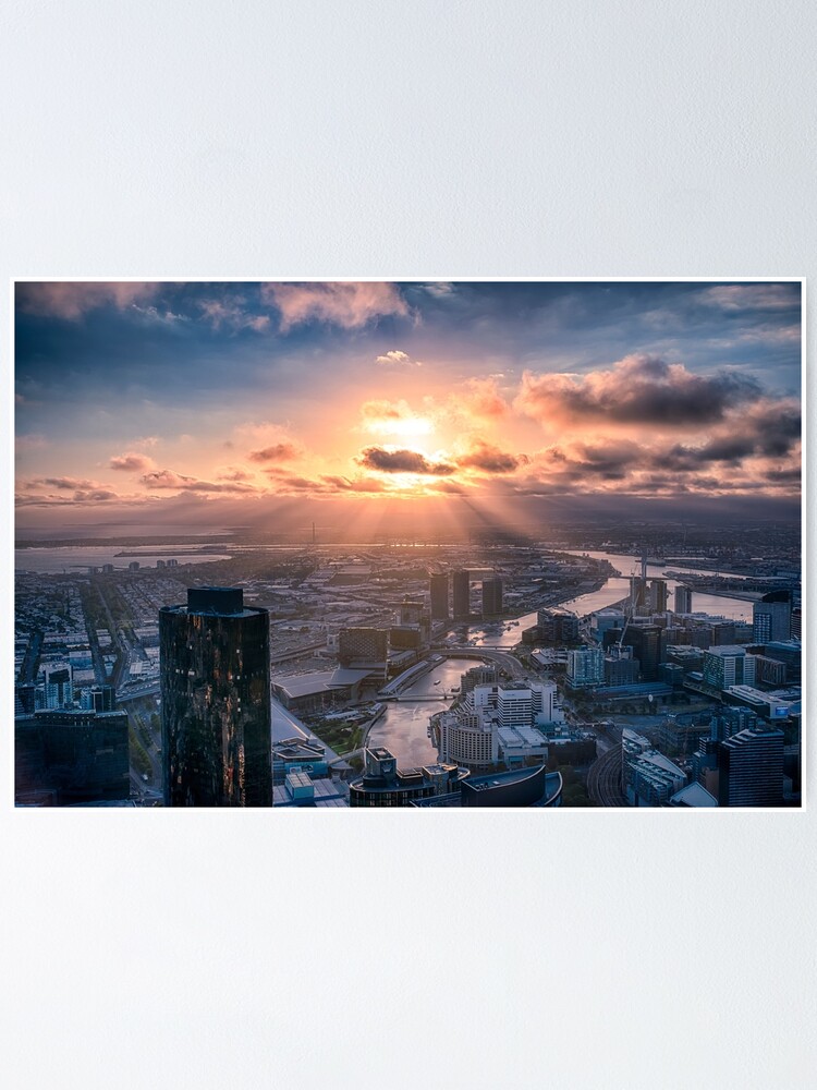 Alternate view of Sunset Beams Poster