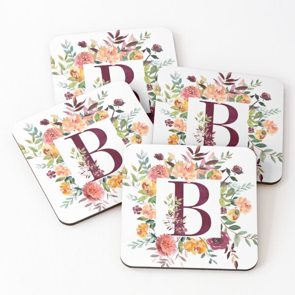 Artikelvorschau, Blumenmonogramm - B entworfen und verkauft von Amanda-Lakey.
