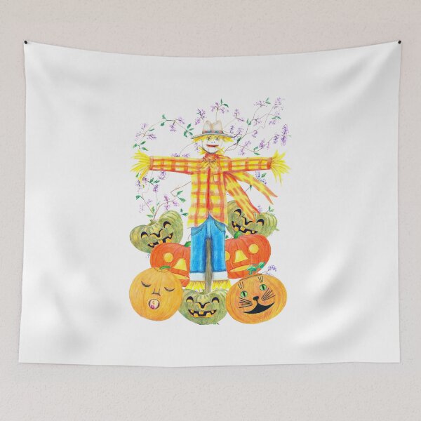 Item preview, Scarecrow and Pumpkins designed and sold by STHoganArtist.