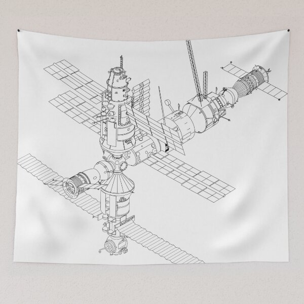 Item preview, International Space Station (black line) designed and sold by ThreeTrees.