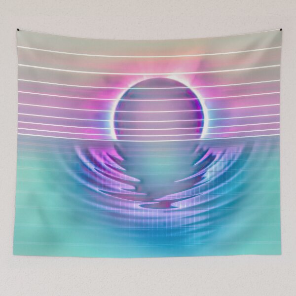 Item preview, Outrun Vaporwave Sun Bubble designed and sold by sublimepw.