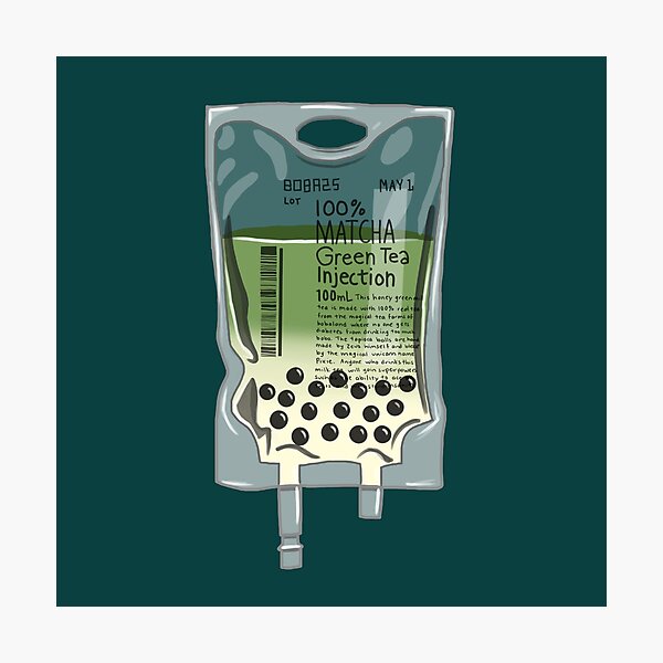 Matcha Green Tea Boba IV Photographic Print