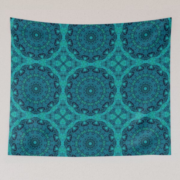 Item preview, Turquoise Mandala, Ancient Foam, Abstract Pattern 7, by Bennydoscope designed and sold by Bennydoscope.